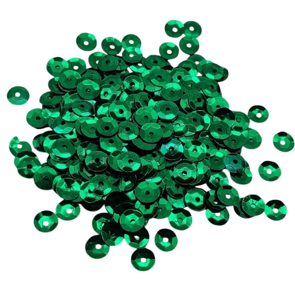 Lentejuela metal 6mm verde