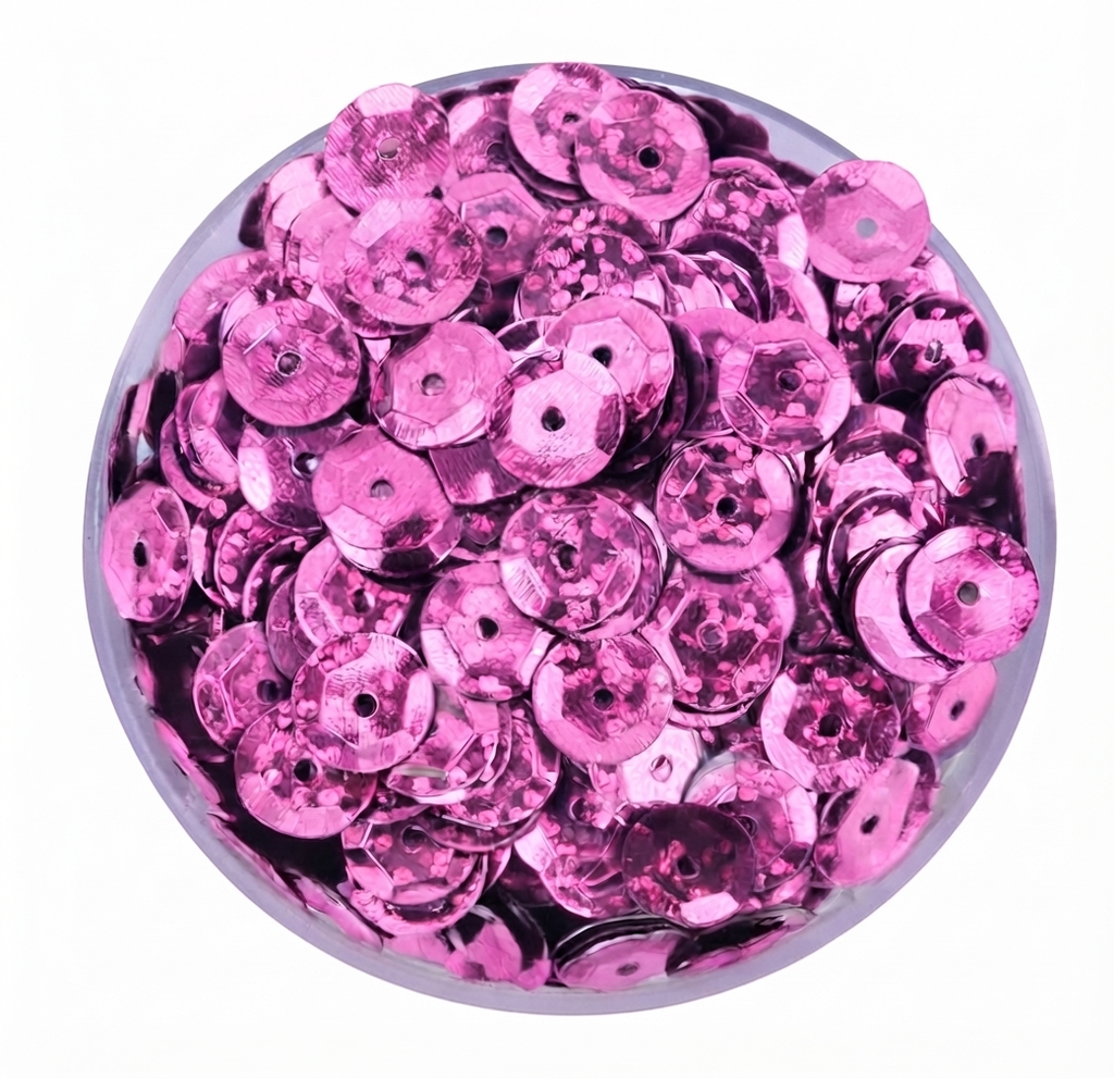 Lentejuela láser 8mm rosa