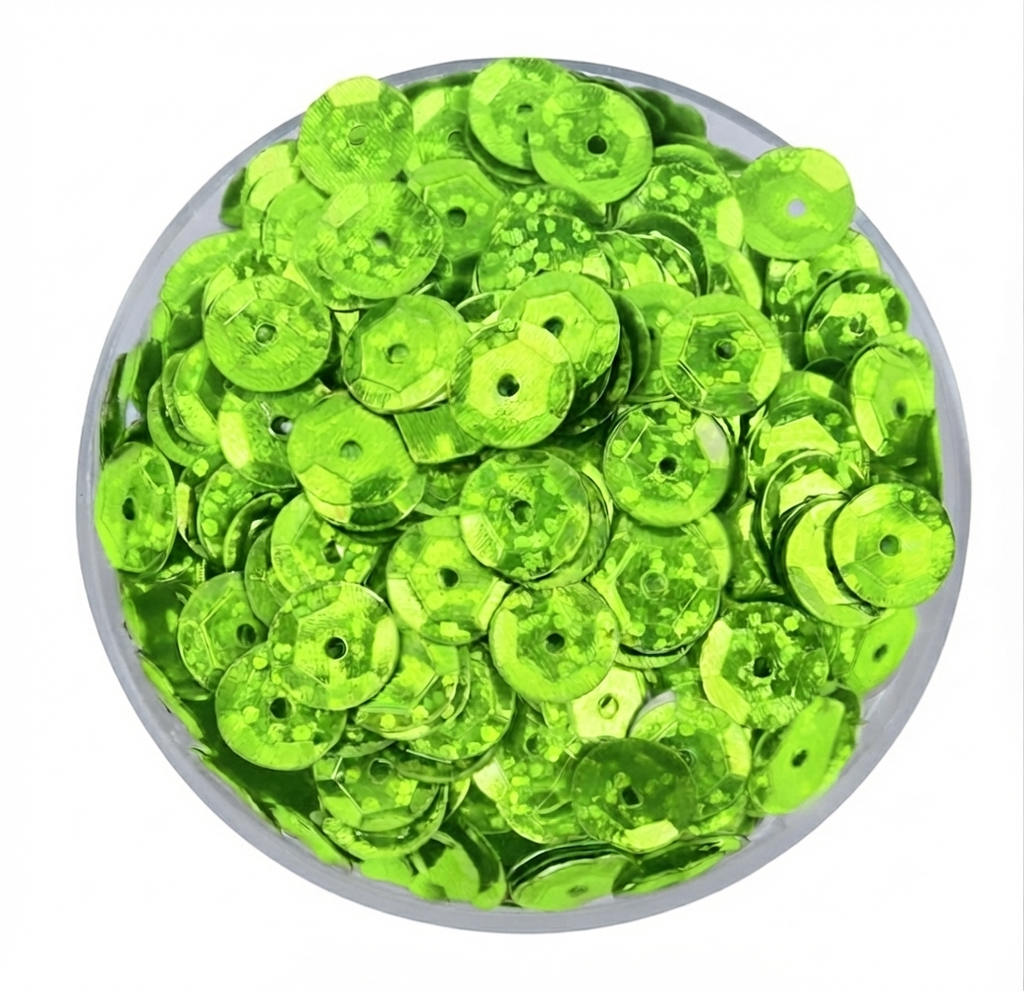 Lentejuela láser 8mm verde manzana  