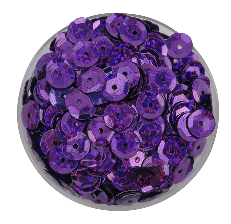 Lentejuela láser 8mm violeta 