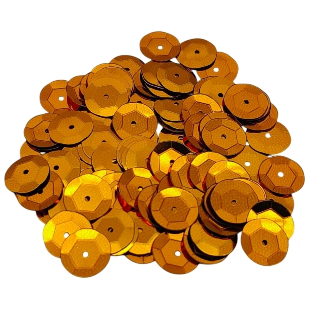 Lentejuela metal 8mm naranja   