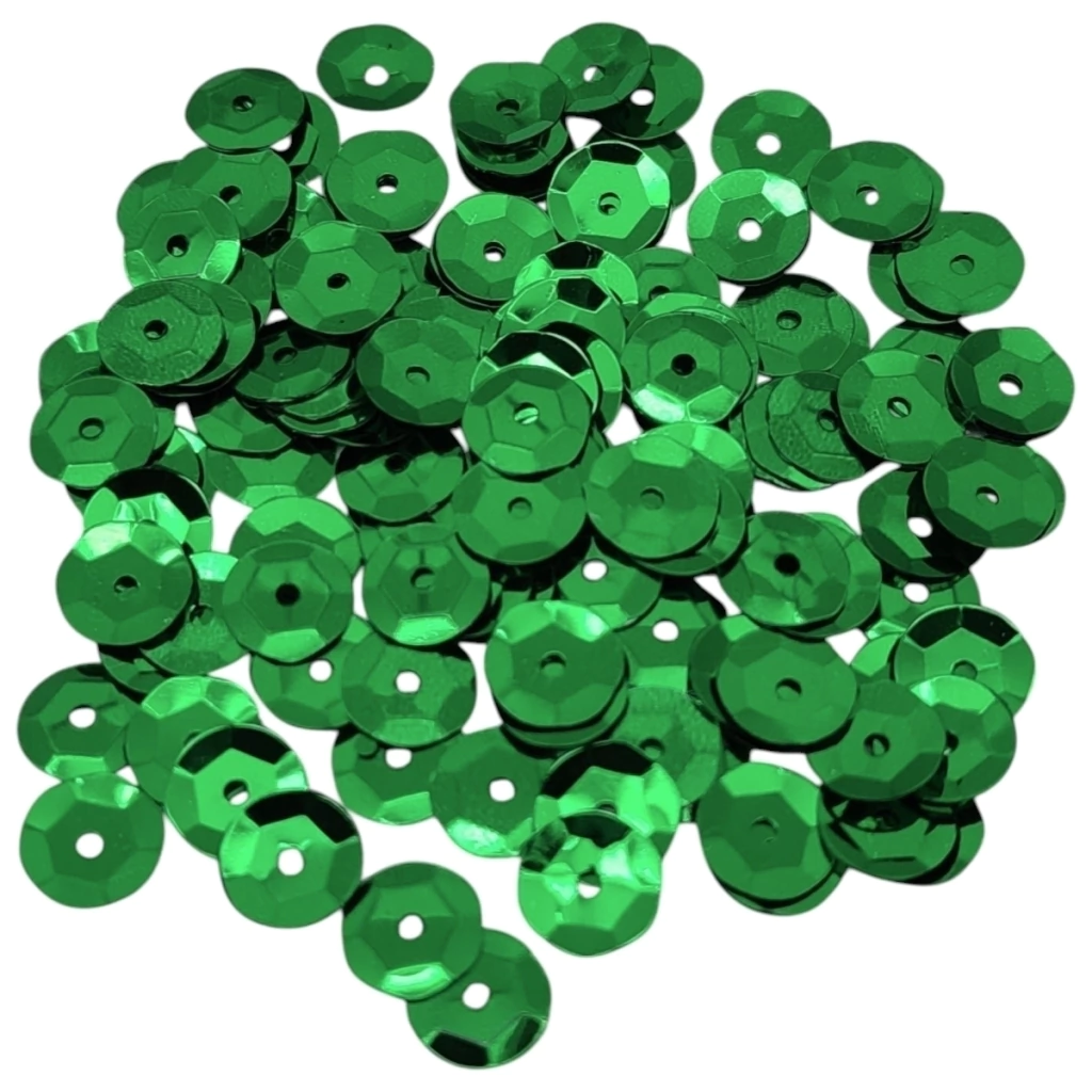 Lentejuela metal 8mm verde 