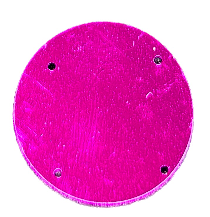 Lentejuelón 4 hojales 30mm fucsia 