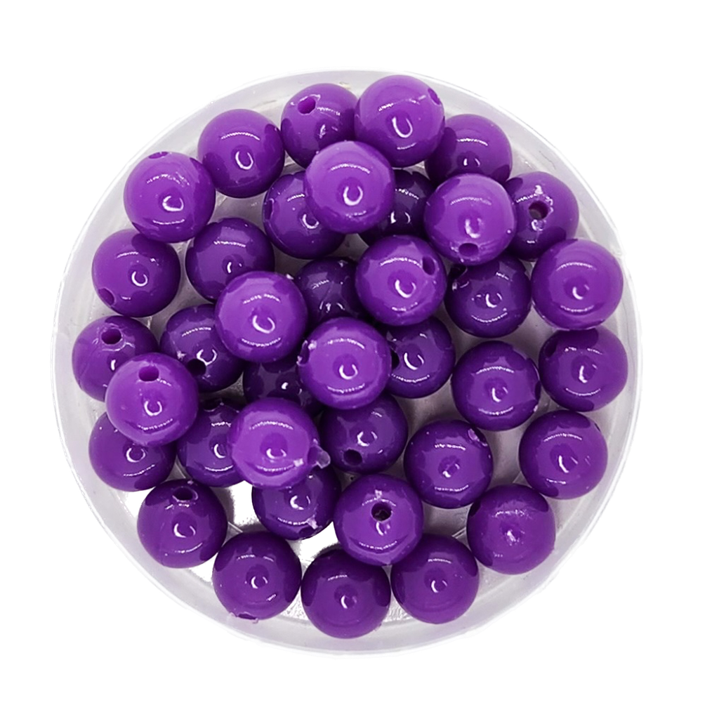 Bolita acrílico lisa violeta 8mm x 10gr