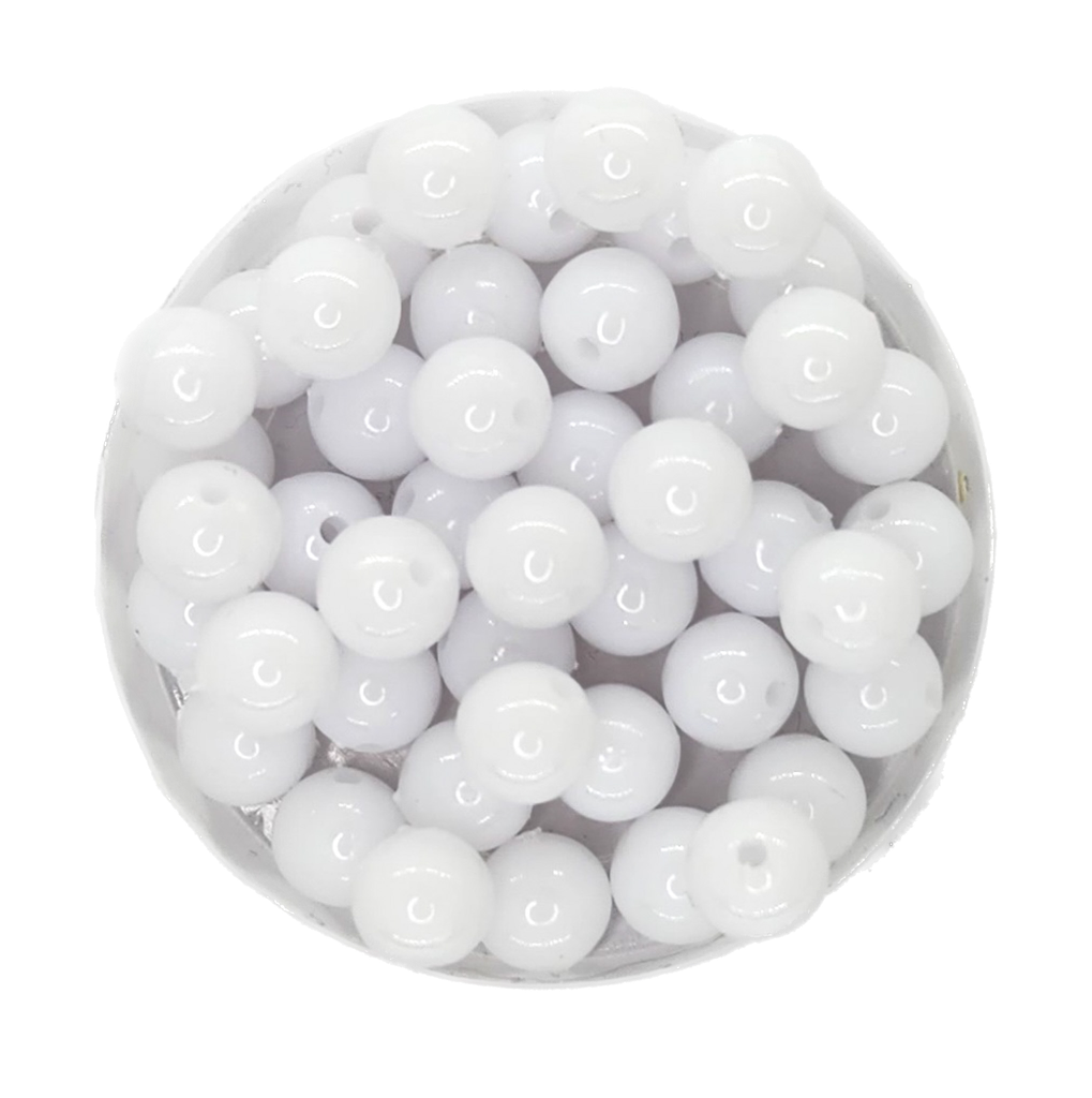 Bolita acrílico lisa blanco 8mm 