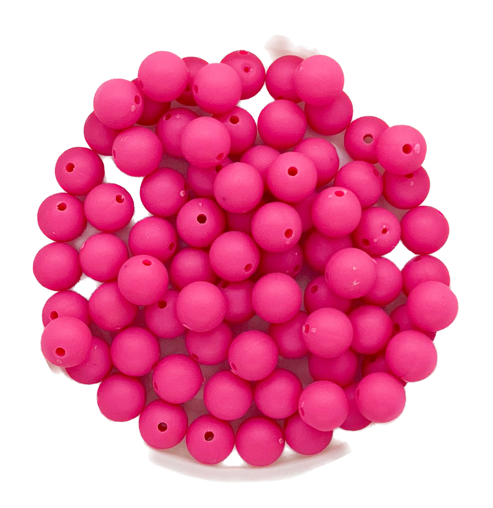 Bolita acrílico engomada magenta 6mm 