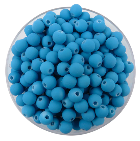 Bolita acrílico engomada celeste 6mm