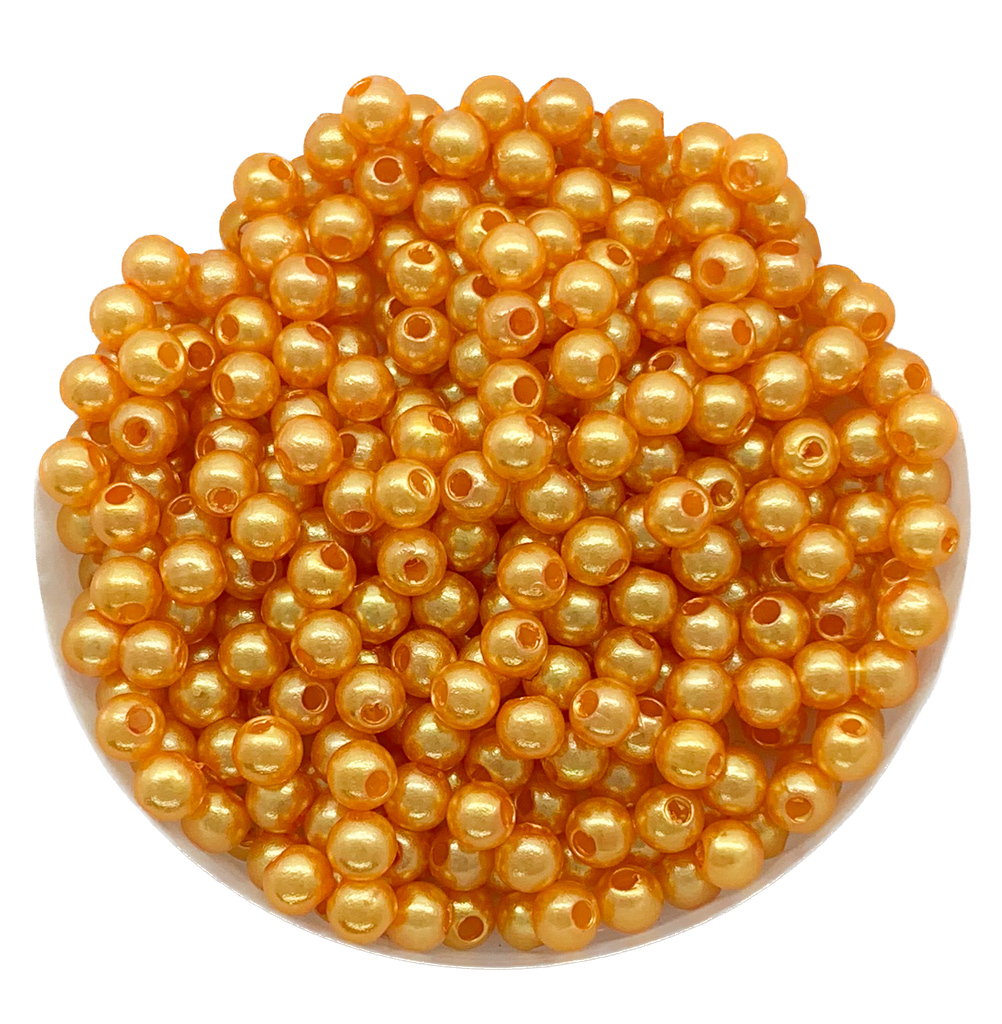 Perla plást. perlada naranja 4mm