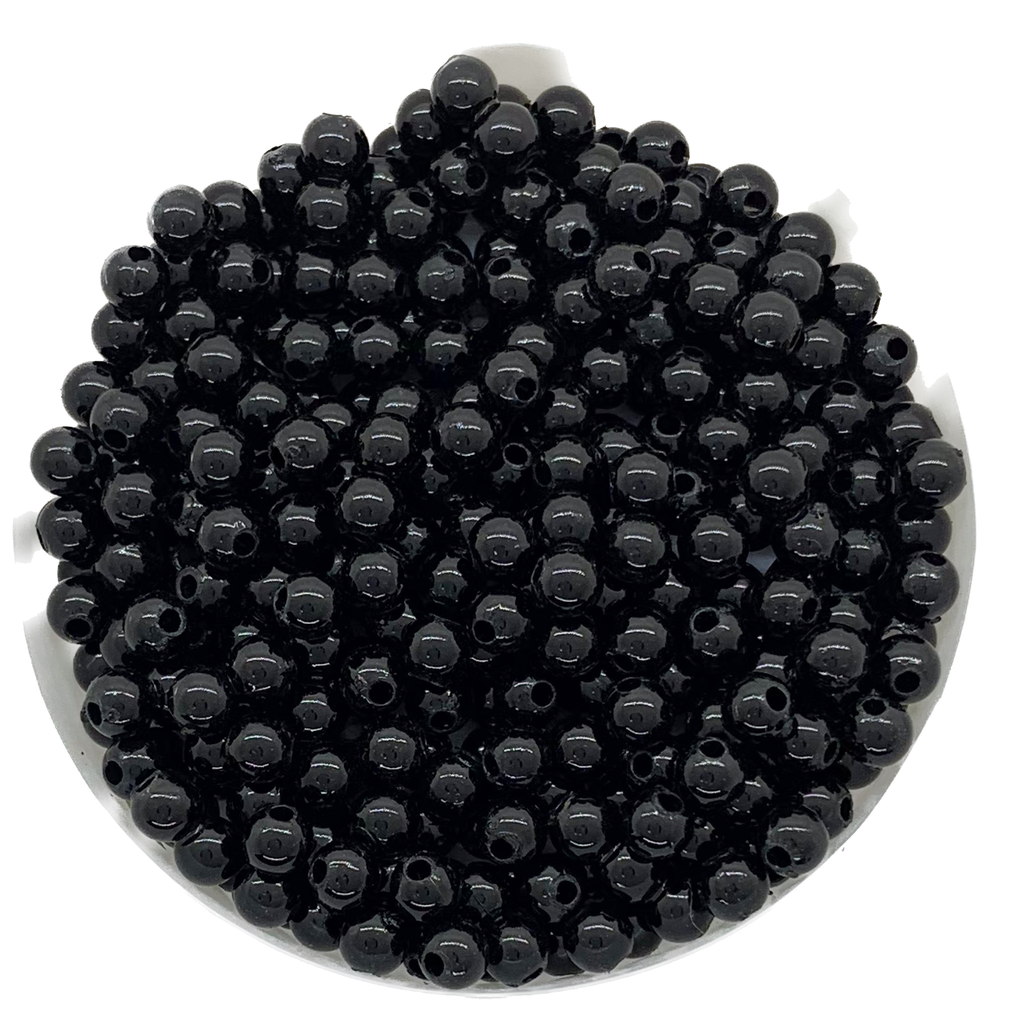 Perla plást. perlada negro 4mm