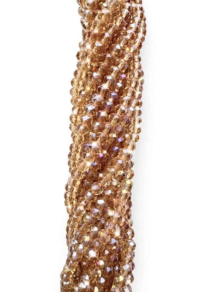 Cristal de roca 4 mm beige transparente tornasol (GC) 