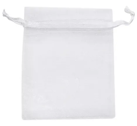 Bolsita de organza 10x15cm blanca x 10un