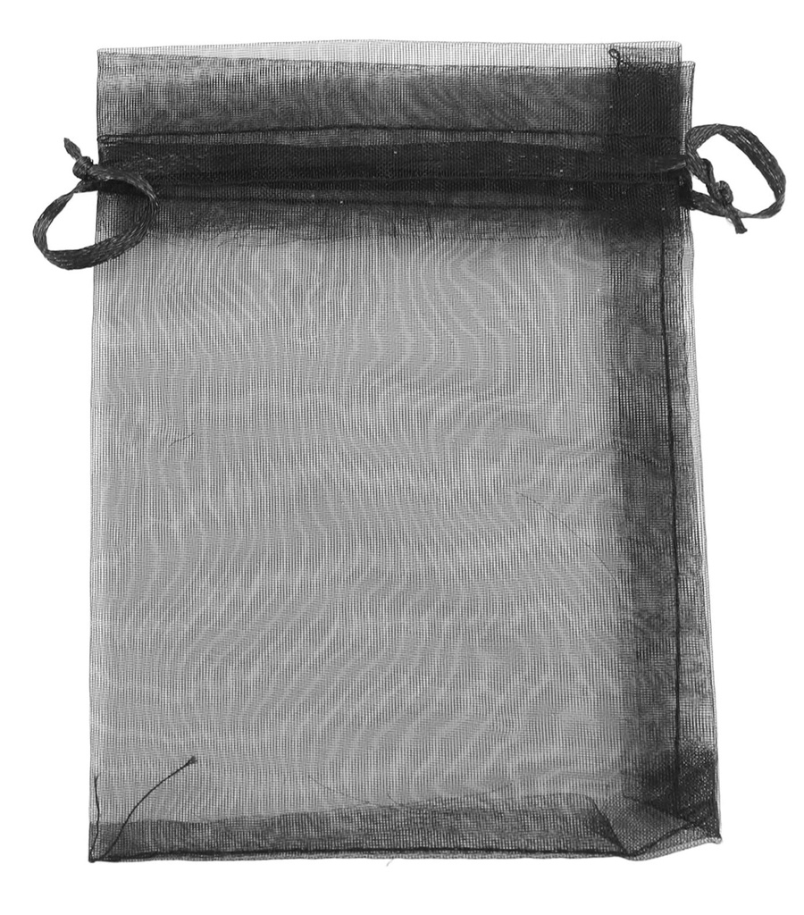 Bolsita de organza 12x8cm negra x 50un  