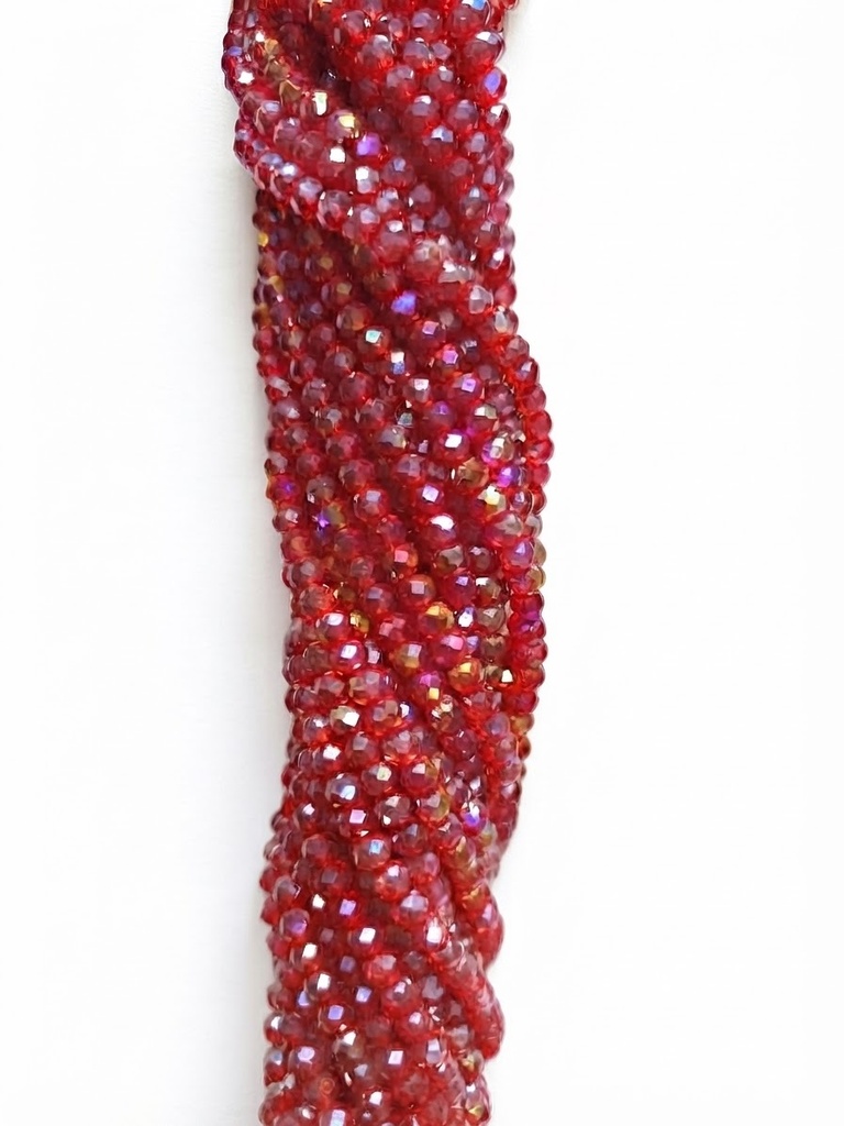 Cristal de roca 6mm rojo transp. tornasol (GF) 