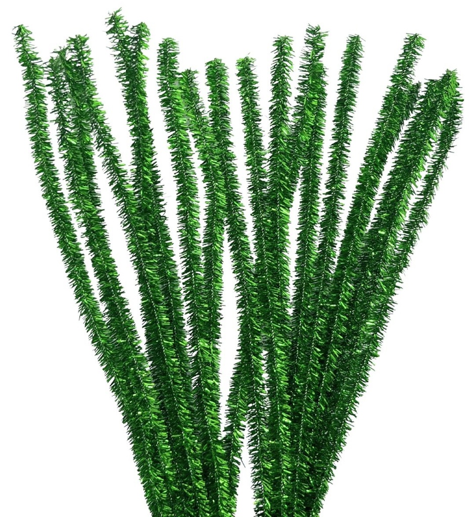 Limpia pipa lurex verde x 100 un.    