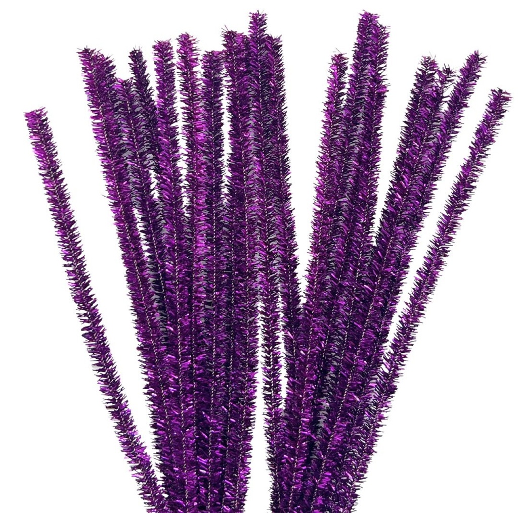 Limpia pipa lurex violeta x 10 un.  