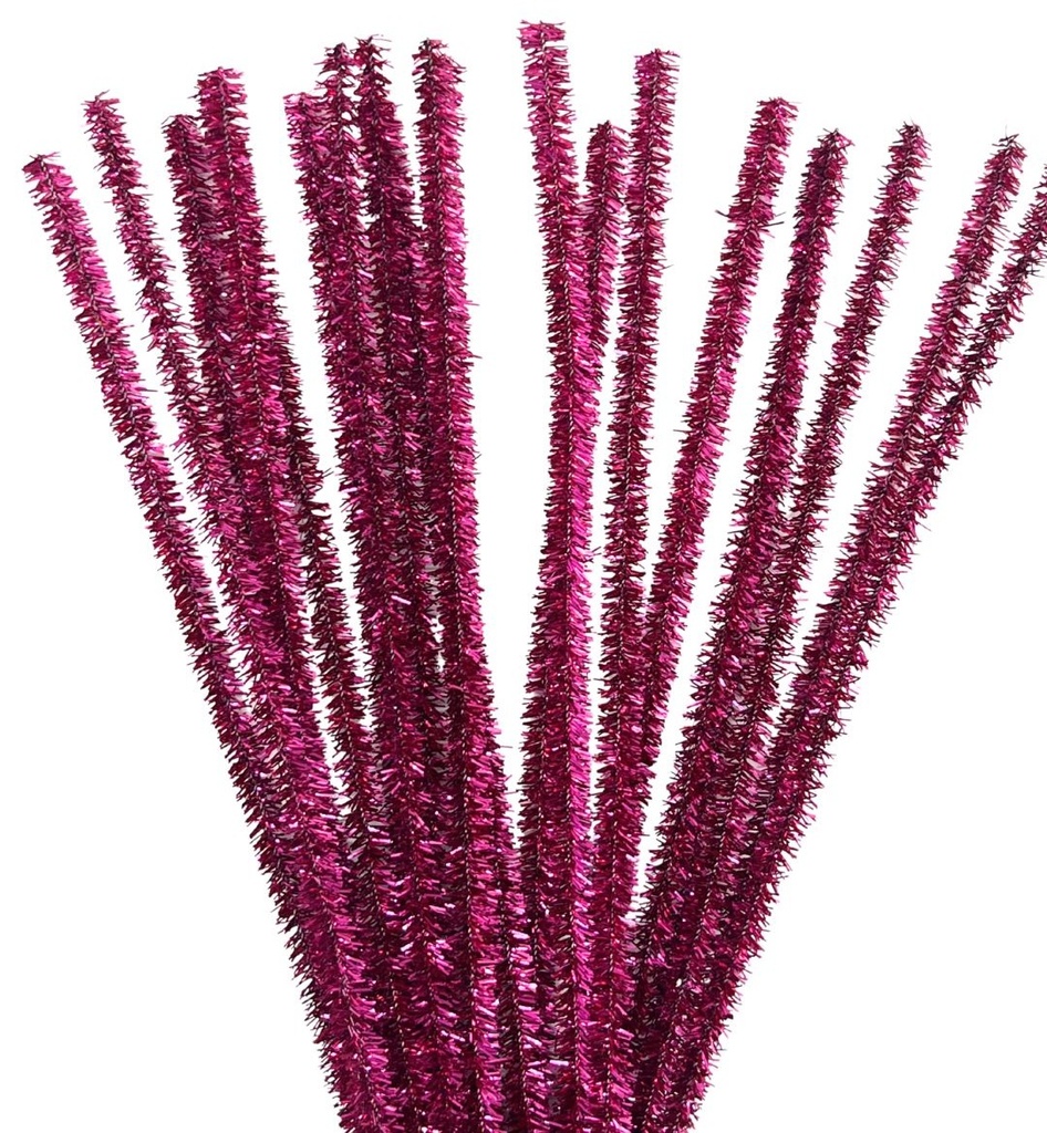 Limpia pipa lurex fucsia x 100 un.  