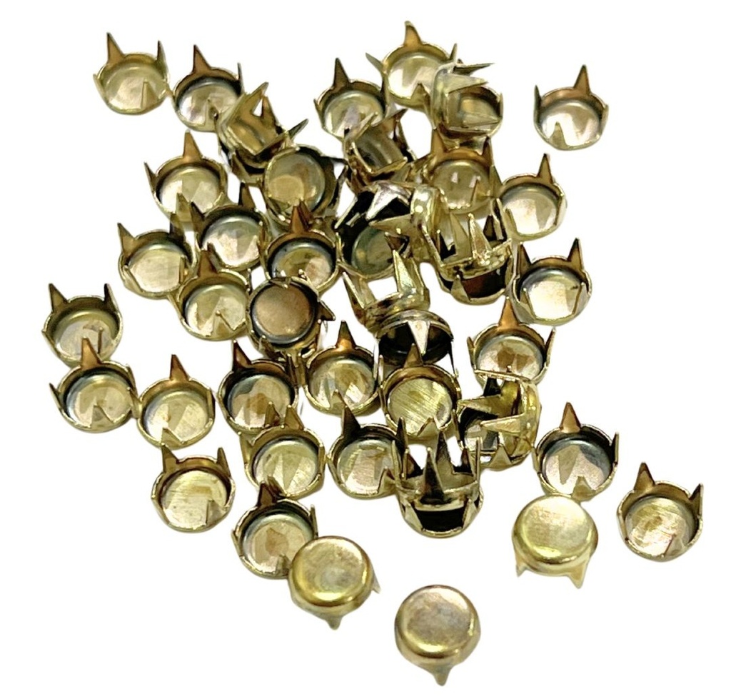 Tacha dorada redonda plana 5x5mm x 50un.   