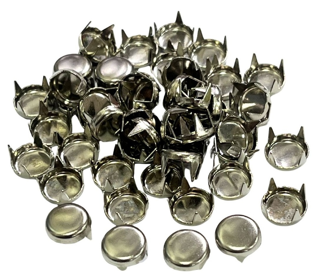 Tachas níquel redondas plana 8mm x 50un. 