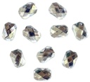 Gemas termopegables plateadas rectangular 10x14mm x 10un 