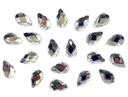 Gemas termopegables plateadas gota 8x12mm x 20un  