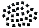 Gemas termopegables negra cuadrada 6x6mm x 30un 