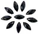 Gemas termopegables negra navette x 10un  