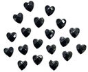 Gemas termopegables negra corazón 10mm x 20un  
