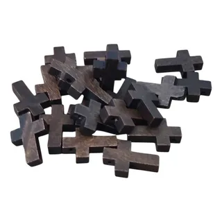 Cruz madera 33x22 marron x 10un 