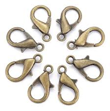 Mosquetón hierro 12mm bronce x 10un