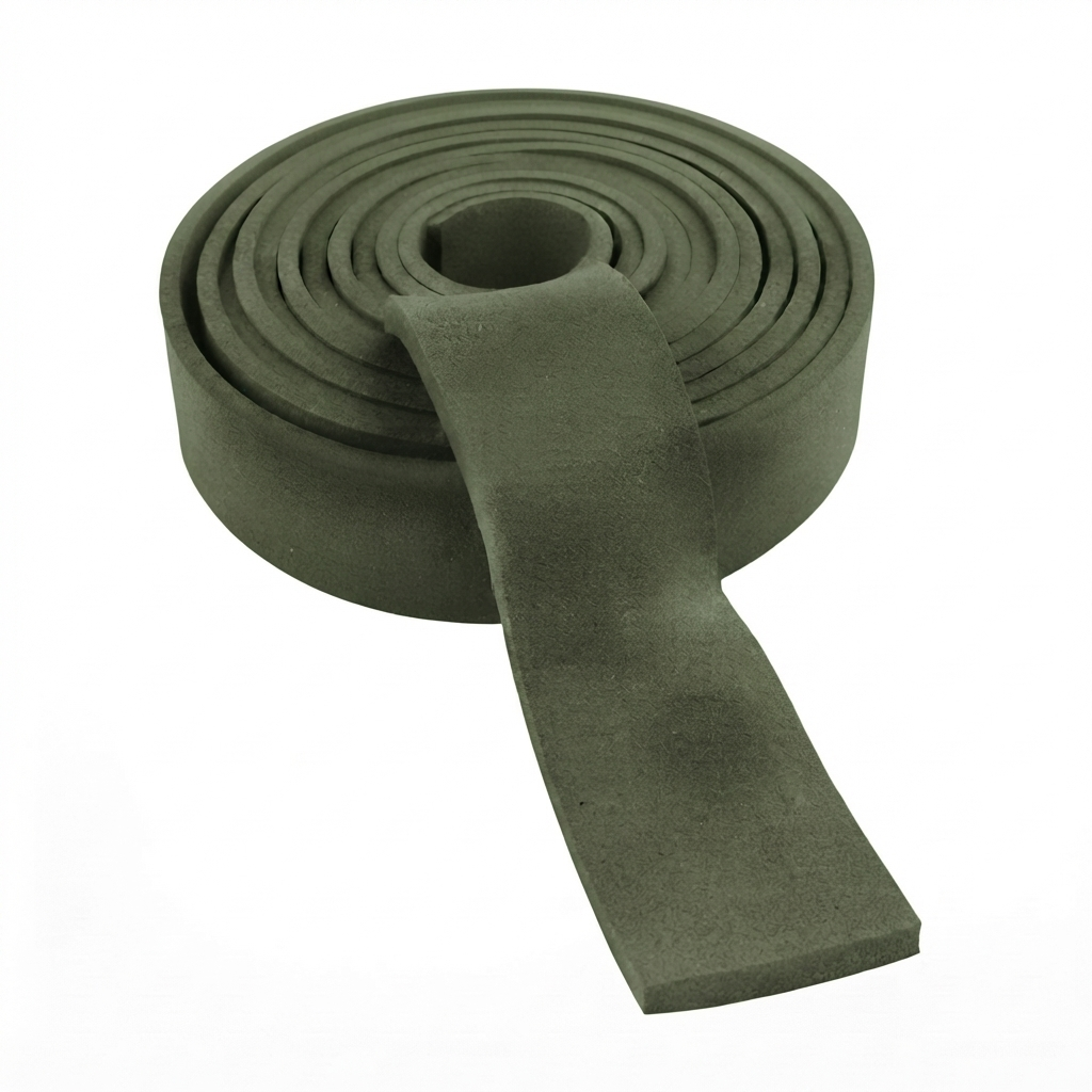 Cinta gamuza 30mm verde militar x 1mt.   