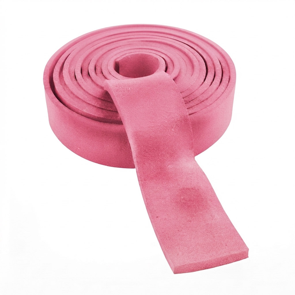 Cinta gamuza 30mm rosa x 1mt.    