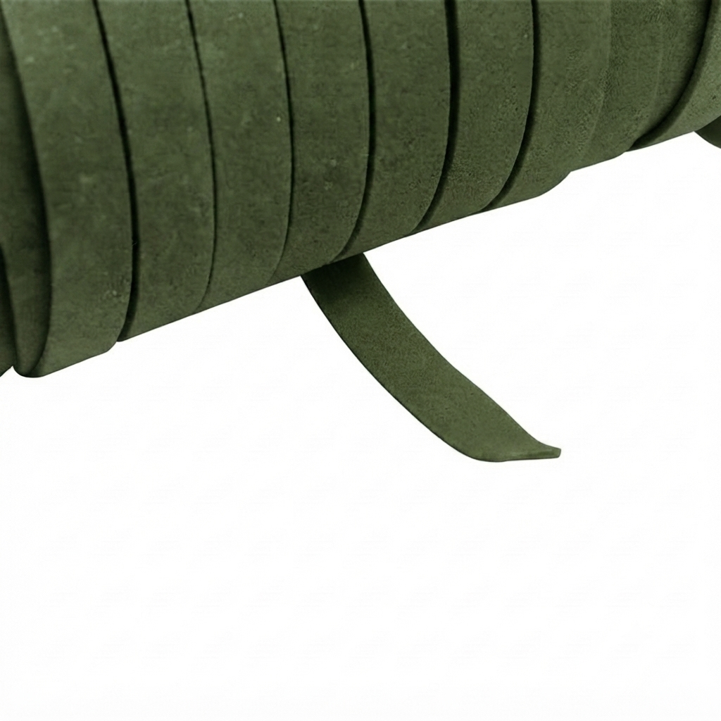 Cinta gamuza 10mm verde militar x 5mt.  