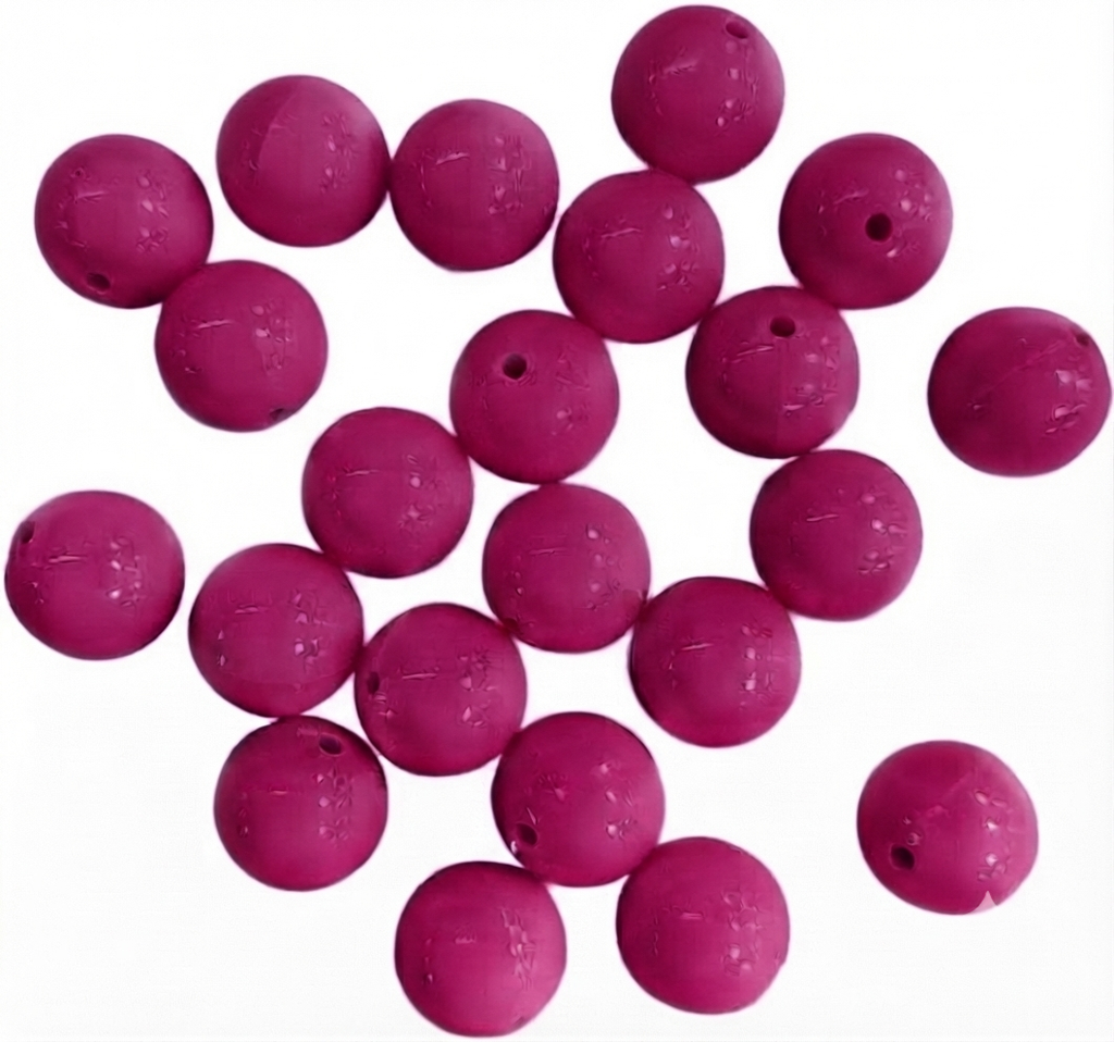 Bolita acrílico lisa 14mm fucsia x 40gr