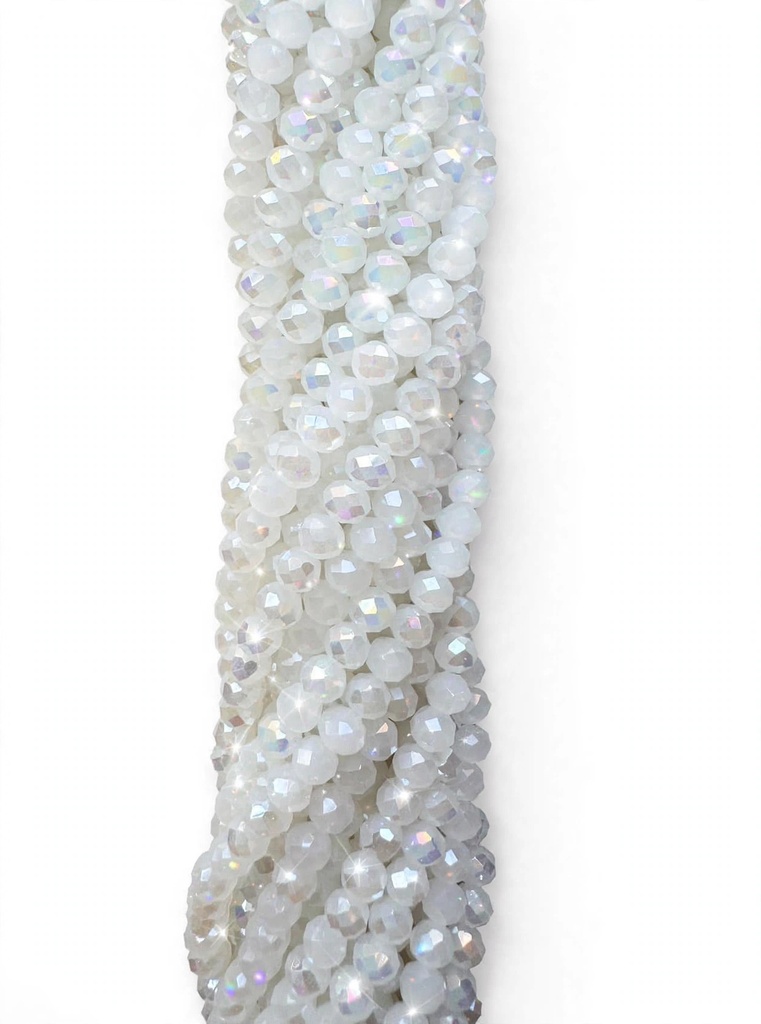 Cristal de roca 4mm blanco opalino tornasol (GB) 