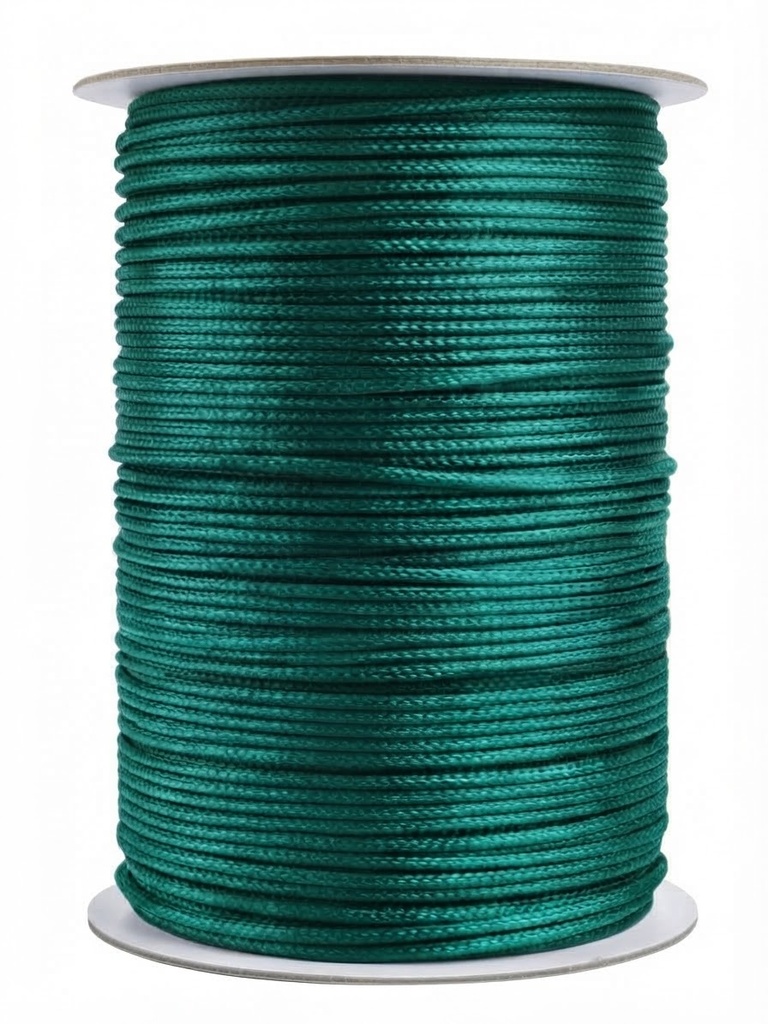 Cordón Coreano 1mm rollo verde esmeranda x 155mts 