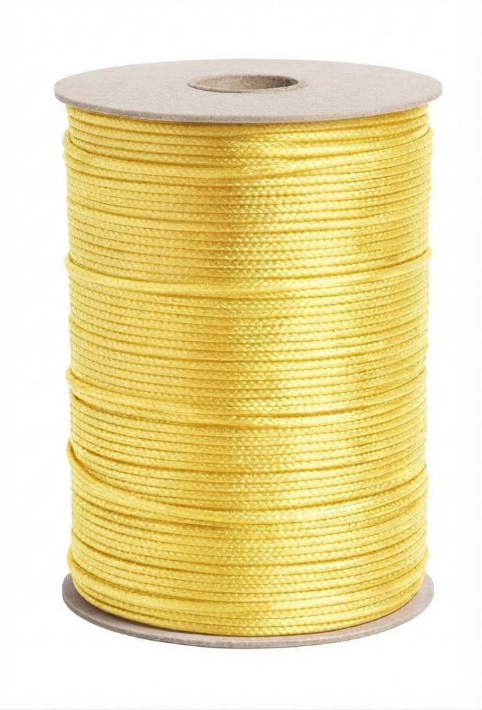 Cordón Coreano 1mm rollo amarillo x 10mts     