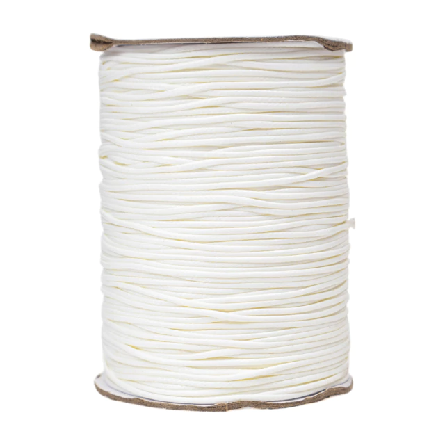 Cordón Coreano 1mm rollo blanco x 10mts 