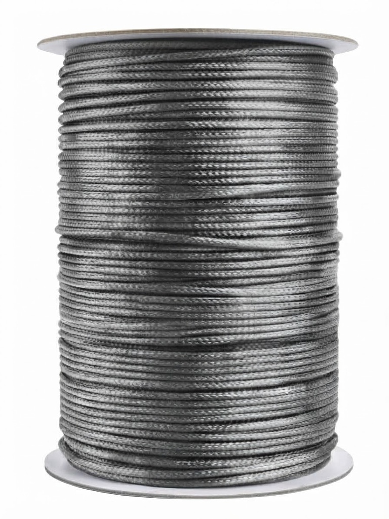Cordón Coreano 1mm gris x 10mts    