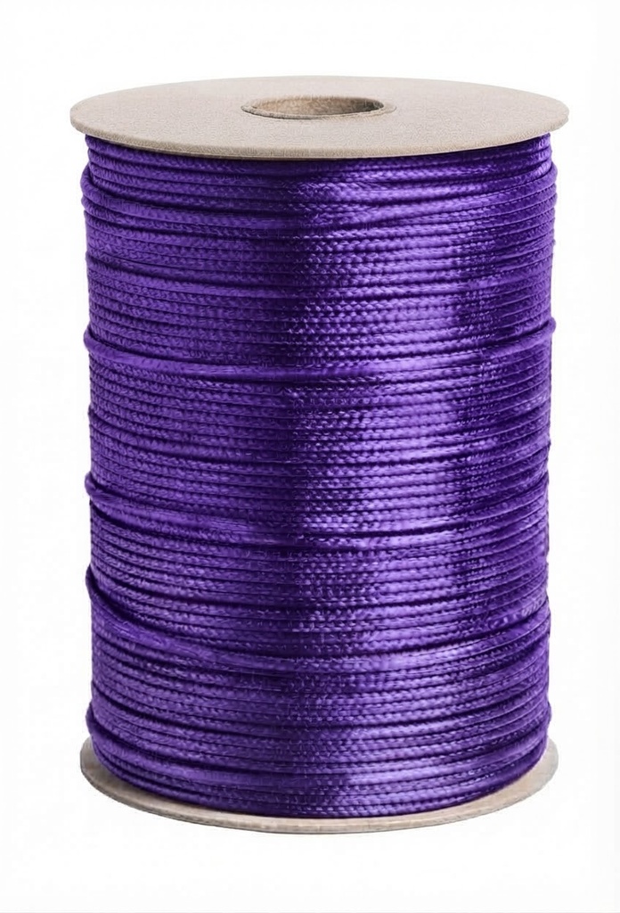 Cordón Coreano 1mm rollo lila x 10mts   
