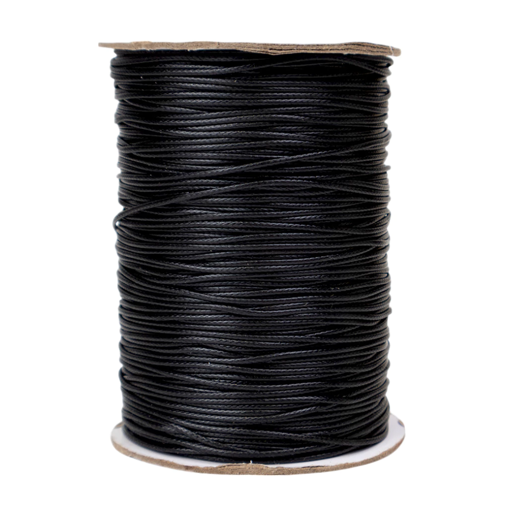 Cordon Coreano 1mm rollo negro x 10mts  