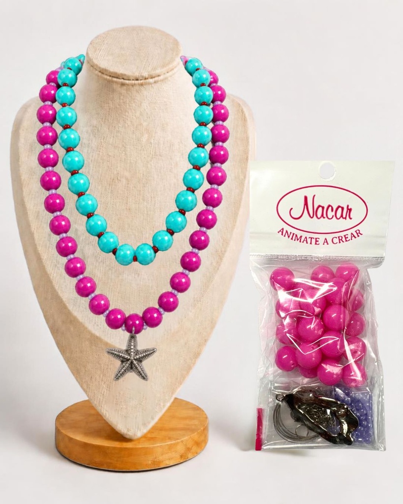  Set Collar Chicle Fucsia