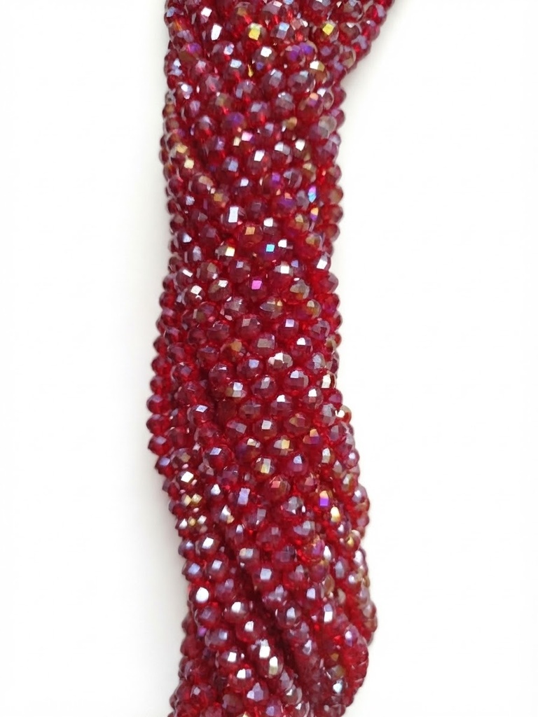 Cristal de roca 6mm rojo oscuro transp. tornasol (GF) 