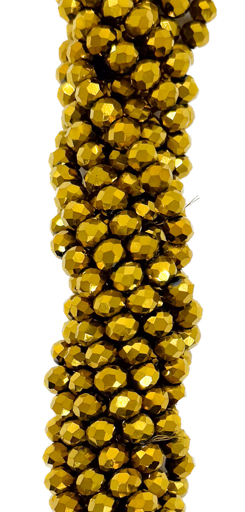 Cristal de roca 6mm dorado oscuro metalizado (GC)   