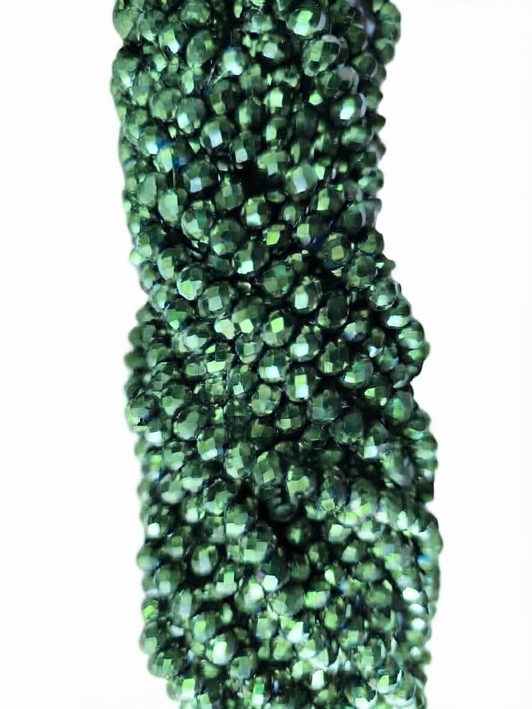 Cristal de roca 6mm verde metalizado (GC)   