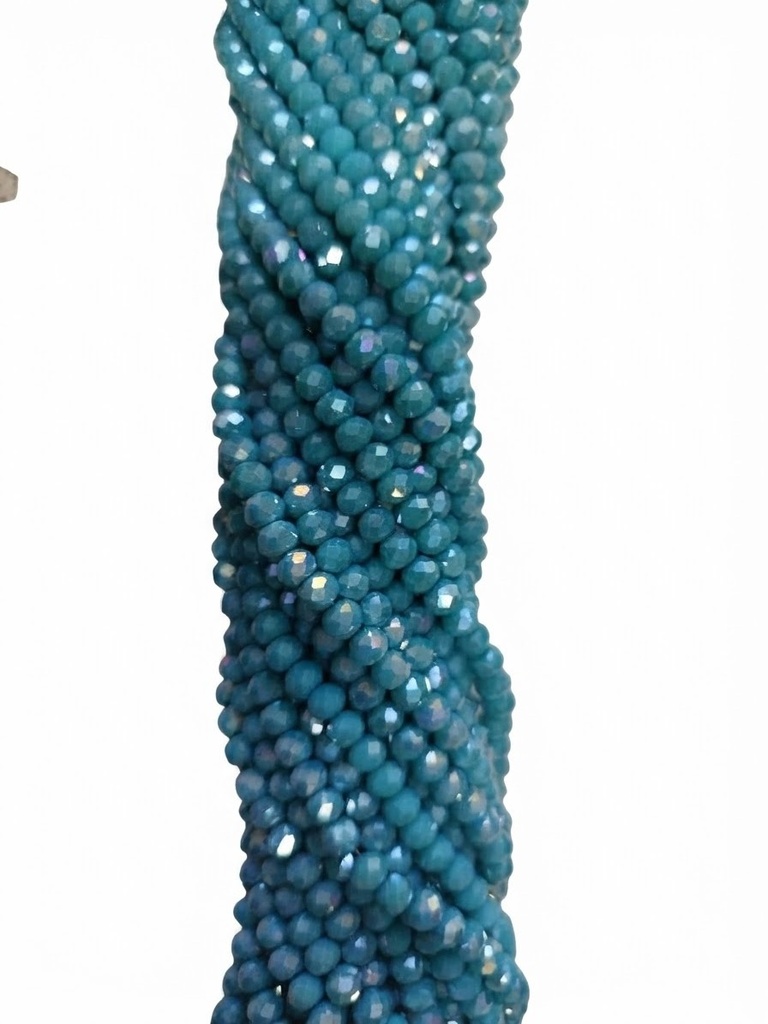 Cristal de roca 6mm aqua oscuro opaco tornasol (GE) 