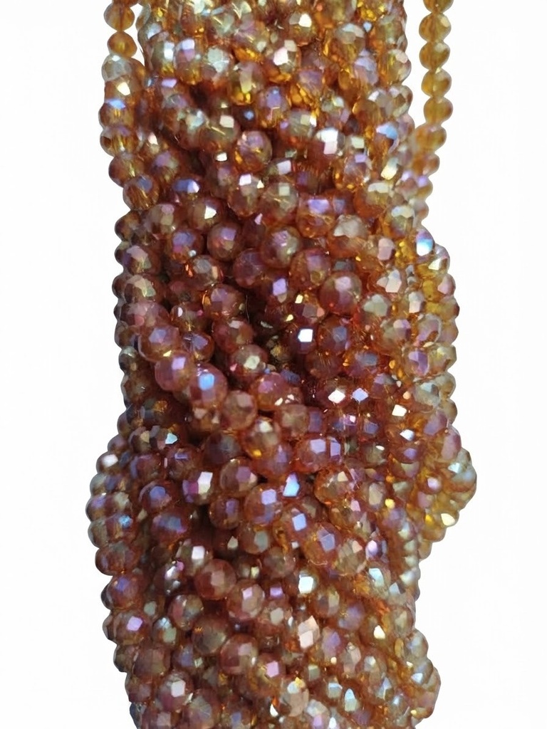 Cristal de roca 6mm cobre transp. tornasol (GE)