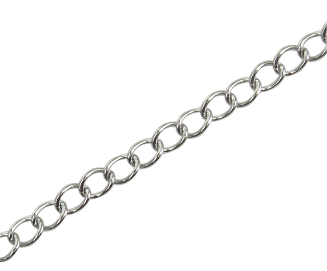 Cadena fundición niquel regulador oval 5x3x0,6mm x 1mt   