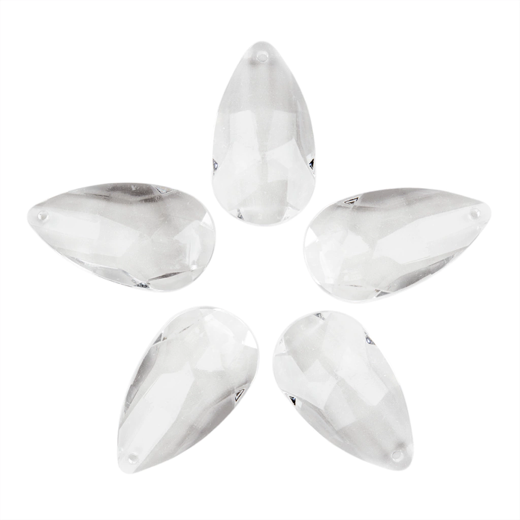 Cairel acrílico transparente dije gota #3544 40mm x 20gr  