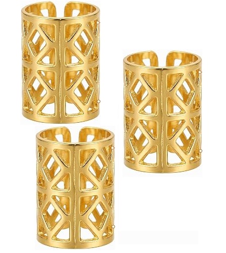 Rings p/trenzas 15mm x 20un dorado 