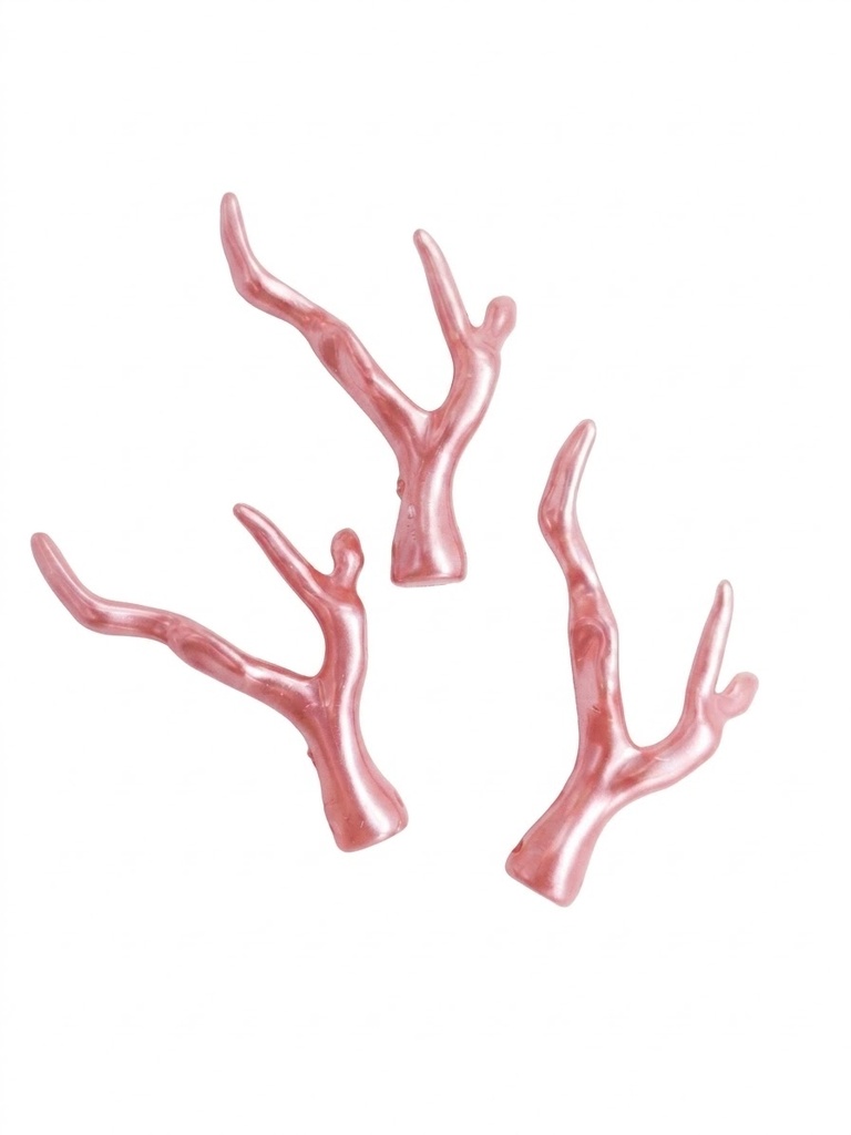 Cuenta dije coral acrilico salmon x 6un
